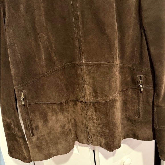 NEW SPECIAL $58 TRIBAL Size 12 Women’s Dark Chocolate Brown Suede Jacket - Picture 4 of 11